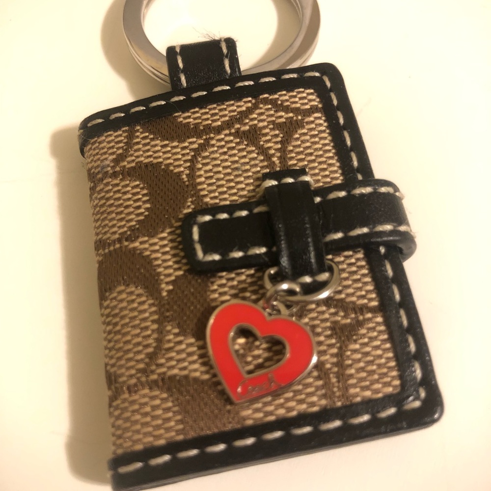Coach keychain photo holder